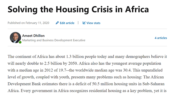Solving the Housing Crisis in Africa